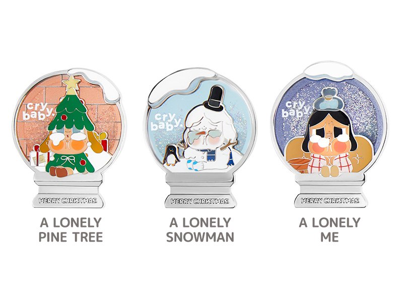 Crybaby Lonely Christmas Series Pin Badge/Fridge Magnet