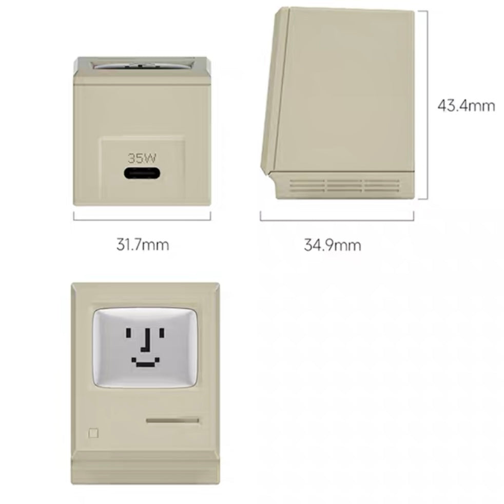 LED Smiley Face Type-C Charger Suitable for iOS & Android Devices