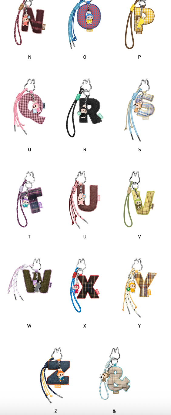 Labubu PIN FOR LOVE Series Letter Pendant Blind Box