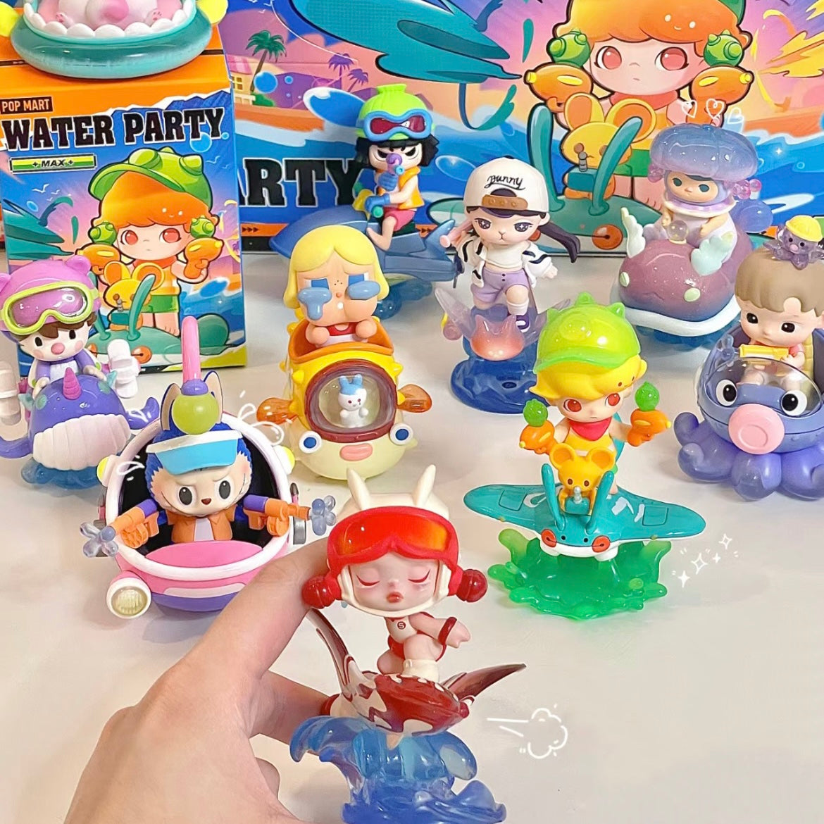 Popmart Whtte Box Popmart Water Party Series Blind Box – Meaning Less Art Inc.