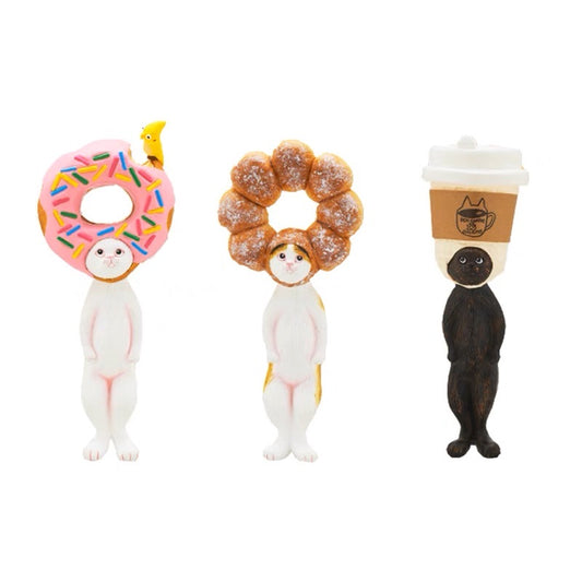 KITAN cats wearing donuts set